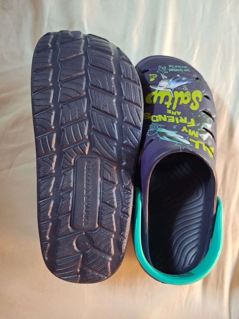 Kid's Unisex Purple & Teal Clog All My Friends Are Salty NWOT Size 1 & 2 Availab